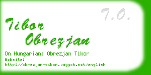 tibor obrezjan business card